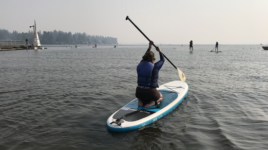 Cheryl heading out on the lake