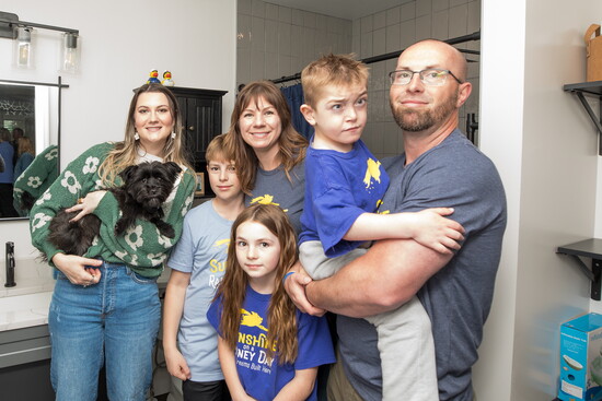 Hudson and his family