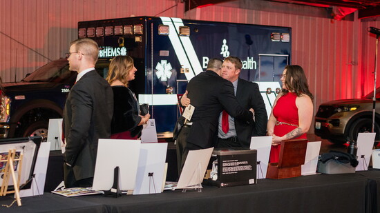 A peek at the silent auction.