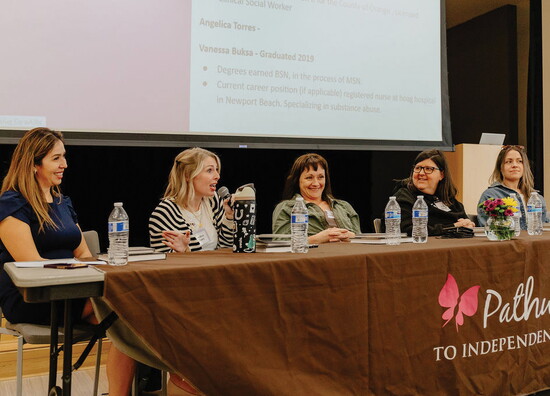 Alumni reflect on their journeys during a panel discussion at the retreat. 