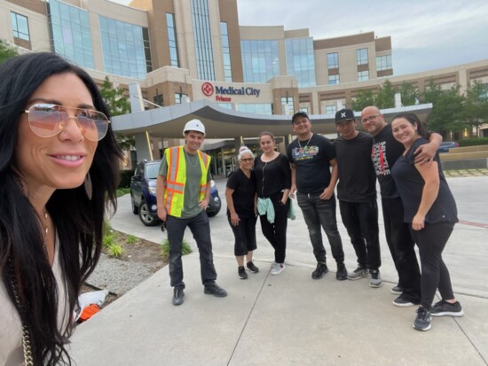 Cleaning crew at Medical City Hospital Frisco.