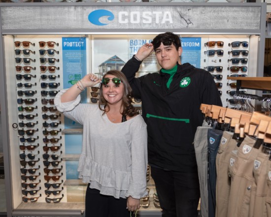 Makenzie Collier and Brannan Hackett model some of the Costa sunglasses.