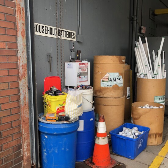 The transfer station accepts batteries and light bulbs.