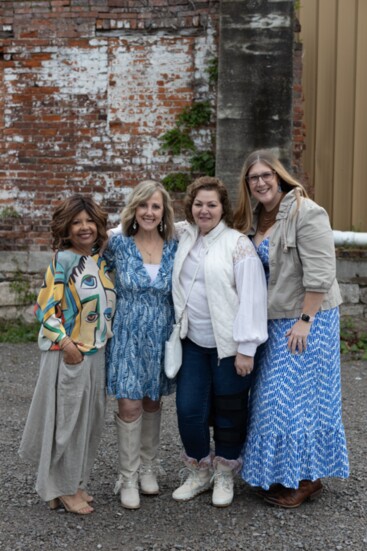 Margaret Ziegler (L) and patrons from ladies night 