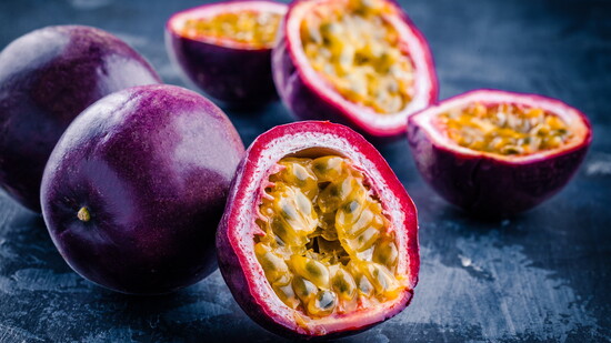 Ripe passion fruit.