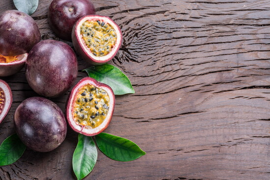 Ripe passion fruit.