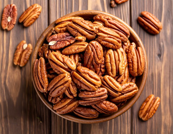 A bowl of fresh Texas pecans, a Conroe favorite for fall cooking.