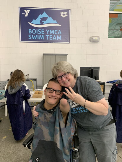 Bowen Toomey and Coach Linda Conger.