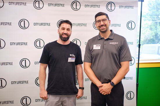 Gary, Owner of Go Low Indoor Golf with Publisher, Anthony Rizzo
