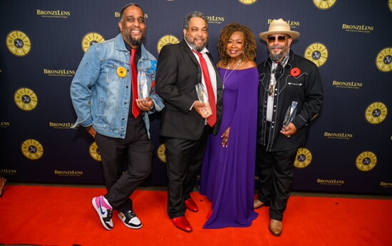 The Hughes Brothers Directors of "Love, Patrick" with BronzeLens Founder Kathleen Bertrand