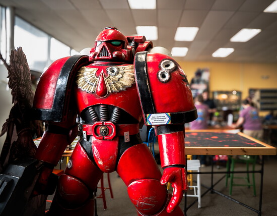 A full-size model of a gaming piece from the Warhammer 40,000 universe. Photo by Vincent Wrenn