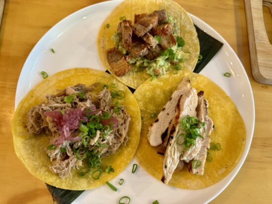 Taco sample at Tostones Café