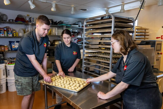 The bakery hosts Social Saturdays for their employees—fun, inclusive events designed to build community + foster friendships through shared experiences.