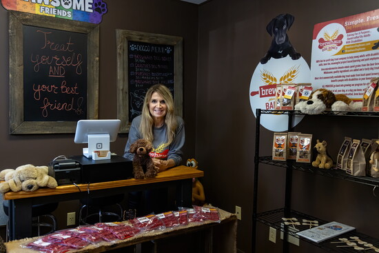 Brewhaus Founder Lisa Graham has three children + lives on a 100-acre farm with her husband, five dogs, two cats, three donkeys + two horses.