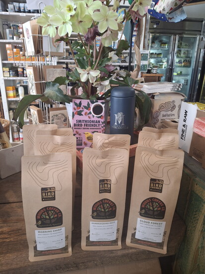 Hamilton Mercantile in Hamilton, Va., sells bags of Bird Friendly® coffee. Photo: Meredith Brown