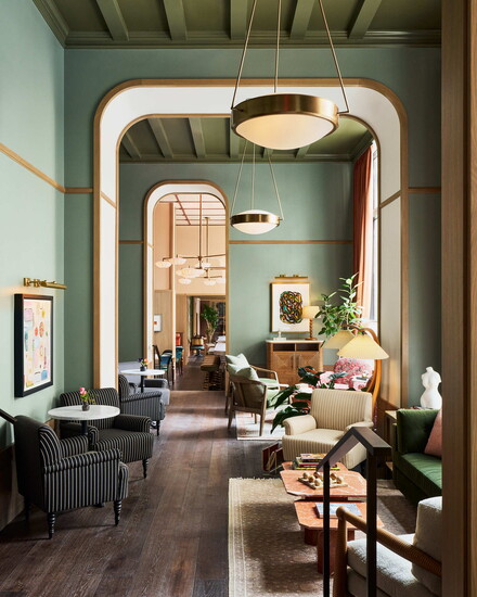 Enjoy some downtime in the lobby of Cleveland's Fidelity Hotel/ Photo by Ali Harper