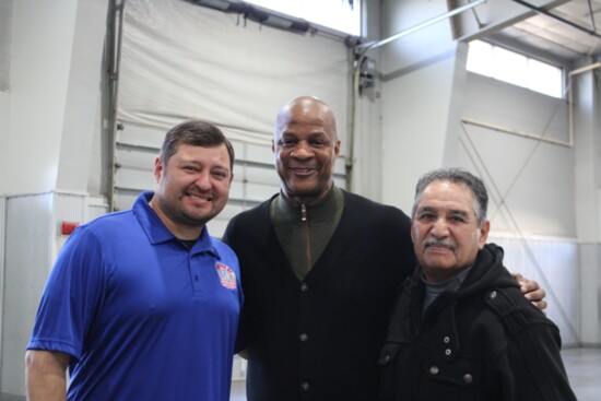 FoB Committee Member Luis Guitierrez, Keynote Speaker Darryl Strawberry and Luis Guitierrez Sr. at 2024 Breakfast of Champions [Diamond Salas]