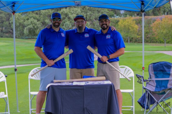 FoB Committee members Erik Disparti, Doug Ficus and Omar Dominguez at the FoB Golf Tournament 2024 [Angie Purdy, ACP Sports Media and Marketing]