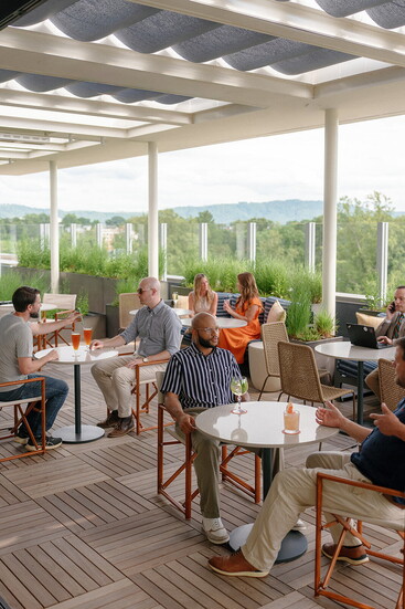 Outside at The Perch. Photo courtesy of Virginia Guesthouse.