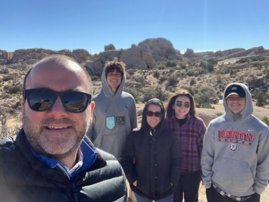 Adam and family at Joshua Tree for the holidays