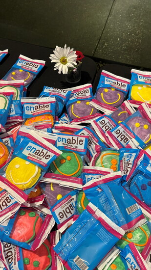 Smile cookies from Pioneer Bakery