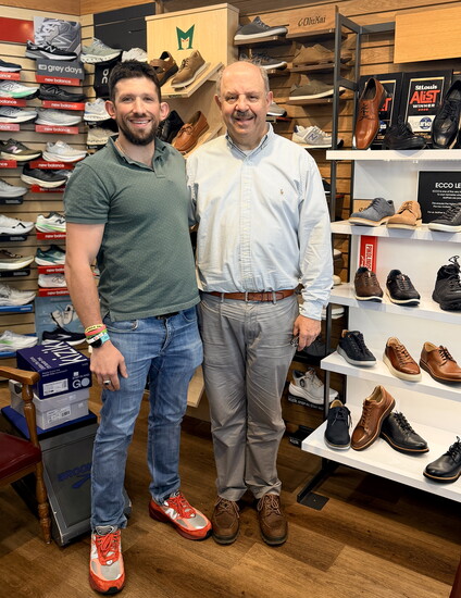 Sam Baker and Scott Waldman owners of Laurie’s Shoes