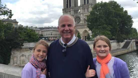 Chris Maddock and his two granddaughters, Glendale