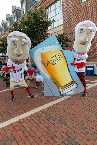 Nationals Mascots enjoying TASTE Leesburg.