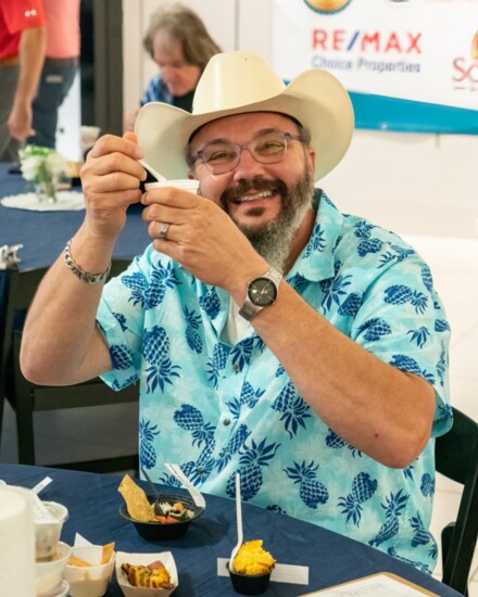 Ben Isaacs enjoys a treat as a judge.