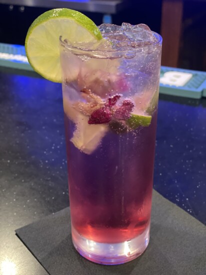 Try one of the pomegranate-infused cocktails at Zorba's full bar.