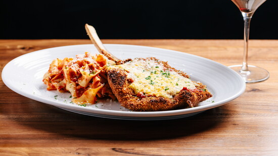 Bone-In Veal Parmesan at Collins Brother's Public House
