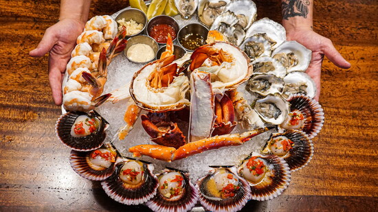A sampling of seafood at Buck & Rider. Courtesy Hi Noon Hospitality