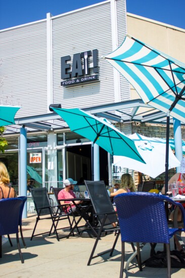 Welcome to EAT! Grab a seat inside or outside on the patio!