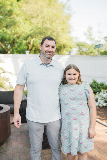 Sam Grimes and his daughter
