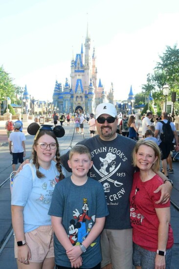 Dr. Boehm with his family during a visit to Disney World