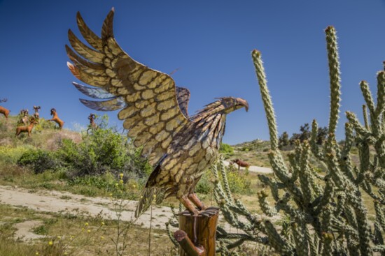 Much of Breceda's pieces are focused on animals or other aspects of nature.
