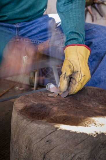 Breceda works with steel and other metals.