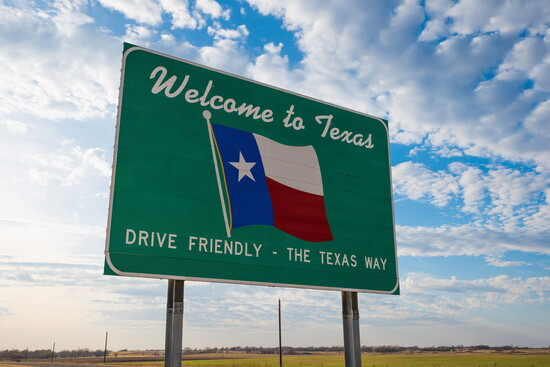Our flag welcomes visitors coming into the state