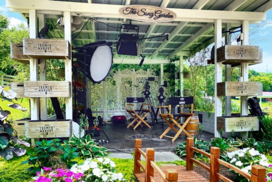 The Song Garden is an outside studio used for taping portions of The SONG television program.