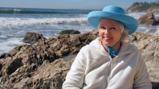 Mom at the beach