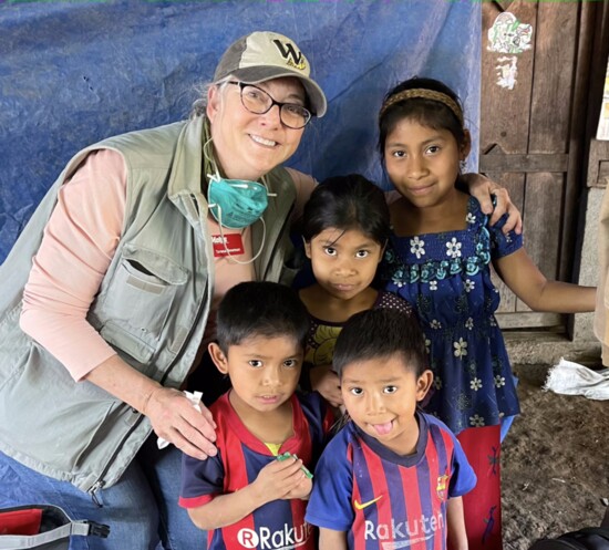 While volunteering in Guatemala Teresa Bowman  enjoyed her time with the little ones. 