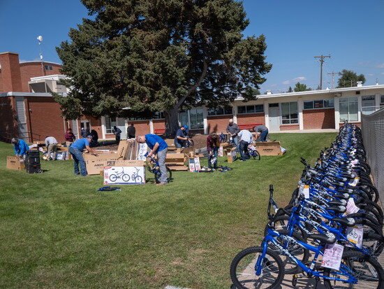 Chevron Team Building Bikes for Wish for Wheels