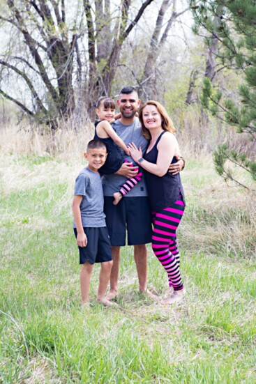 Joey and Maj-Lis Delgado with their son, Liam, and daughter, Lily.