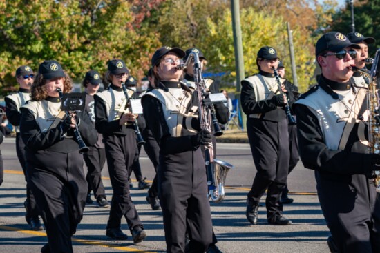 Marching bands, such as Hendersonville High School's Band of Gold, are popular staples at area Veterans Day parades.