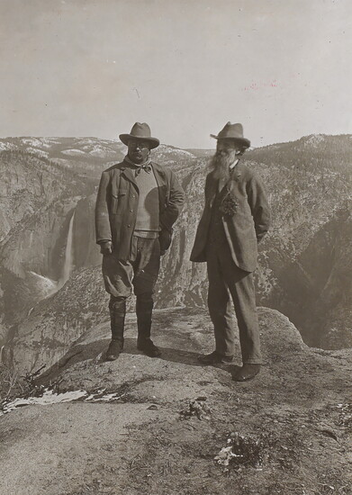 Roosevelt and Muir atop Glacier Point, May 17, 1903 — a night after discussing the future of America’s national parks.