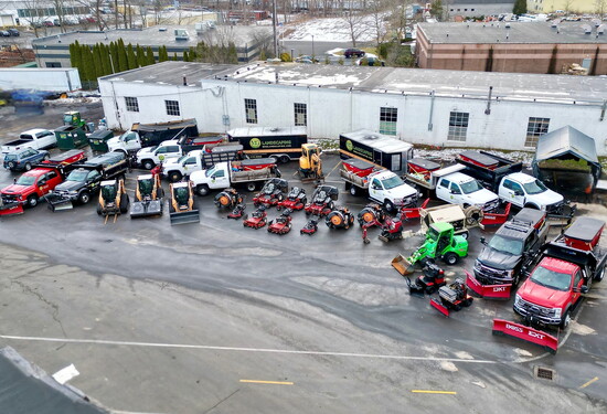 The commercial fleet of M&G Landscaping
