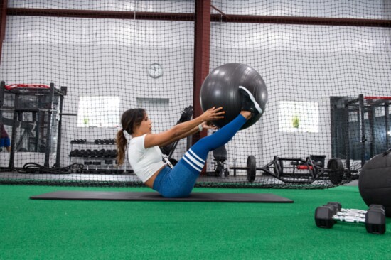 Chelsea Gomes works out at The Apex