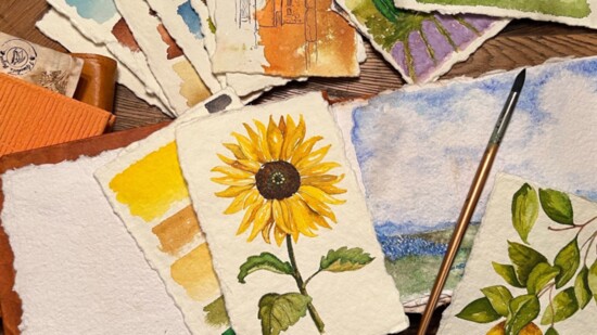 Hand painted notecards