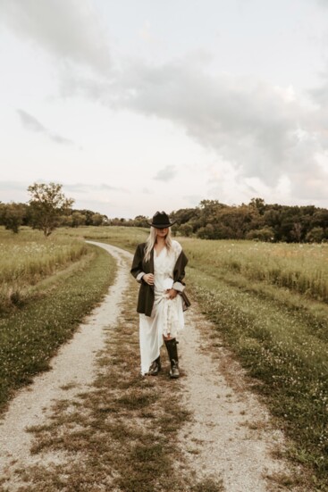 Dress + Blazer vintage thrifted / Hat provided by Rochester Salvage + Supply / Model; Alie Asher