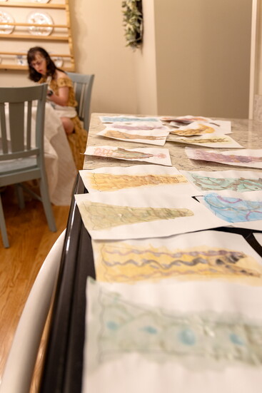 Rebecca’s precise, swooping lines are reminiscent of drawings from a Parisian designer’s sketchbook.
